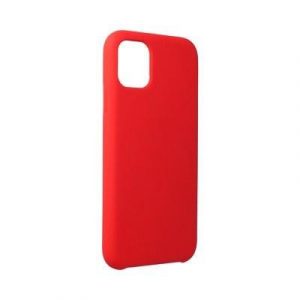 Husa din silicon pentru iPhone 13 Pro Max (6,7"), mat, interior din piele intoarsa, rosu, silicon Forcell