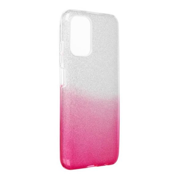 Husă din silicon pentru iPhone 13 (6,1"), strălucitoare, capac din spate, roz-argintiu