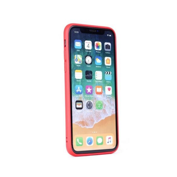 Husă din silicon pentru iPhone 13 Pro (6,1"), mată, roșie, Forcell Soft