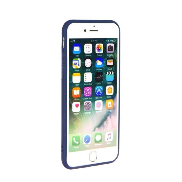 Husa din silicon pentru iPhone 13 Pro Max (6,7"), mata, albastra, Forcell Soft