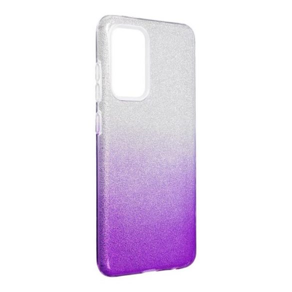 Samsung Galaxy A03s silicon husă, sclipici, Husă spate, violet-argintiu, SM-A037, Shining