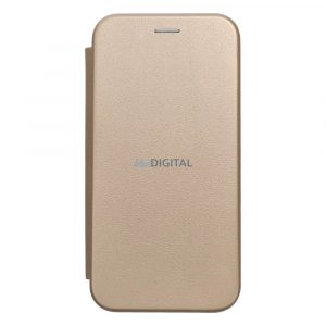 Samsung Galaxy A13 5G / A04s husă de telefon,Husă carte, închidere magnetică, Husă flip, ramă de silicon, aur, SM-A136, SM-A047, Forcell Elegance