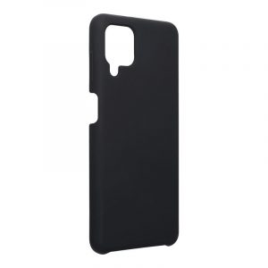 Husa din silicon pentru Samsung Galaxy S22 Plus, mata, interior din piele intoarsa, neagra, SM-S906, silicon Forcell