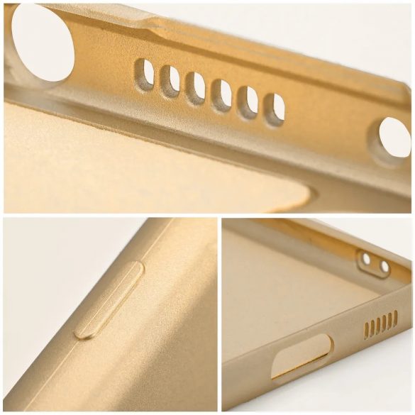 Carcasă din spate iPhone 13 (6.1"), carcasă TPU, aurie, metalică