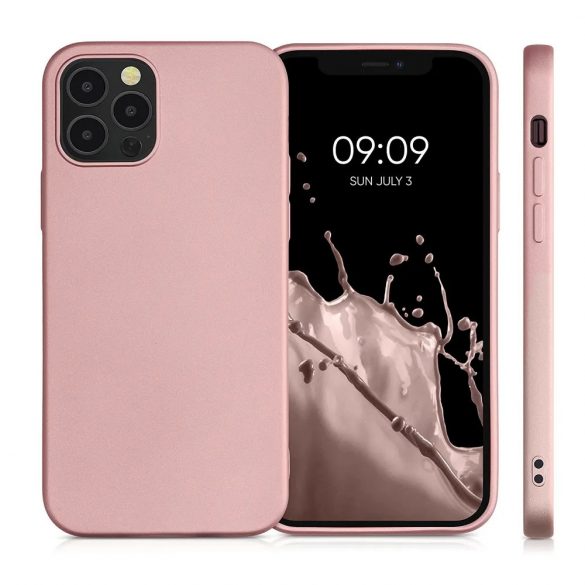 Carcasa din spate iPhone 12 / 12 Pro (6.1"), carcasa TPU, roz, metalizat