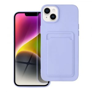 Husa din silicon pentru iPhone 12 / 12 Pro (6.1"), carcasa din spate, card bancar rezistent, violet, Card