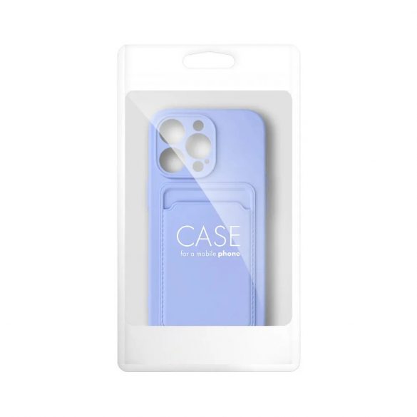 Husa din silicon pentru iPhone 12 / 12 Pro (6.1"), carcasa din spate, card bancar rezistent, violet, Card