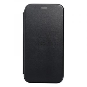 Huse telefon iPhone 14 (6.1"), husă carte, închidere magnetică, husă flip, ramă silicon, negru, Forcell Elegance