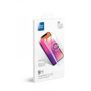 Film din sticlă frontală pentru iPhone 14 Pro (6,1"), temperat, îndoit, 5D Full Glue, BlueStar