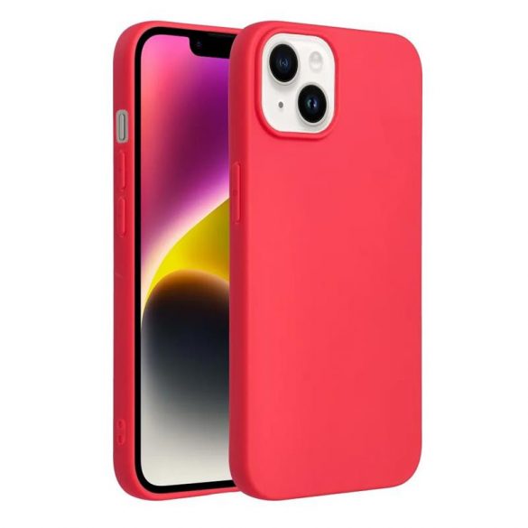 Husă din silicon pentru iPhone 14 (6,1"), mată, roșie, Forcell Soft