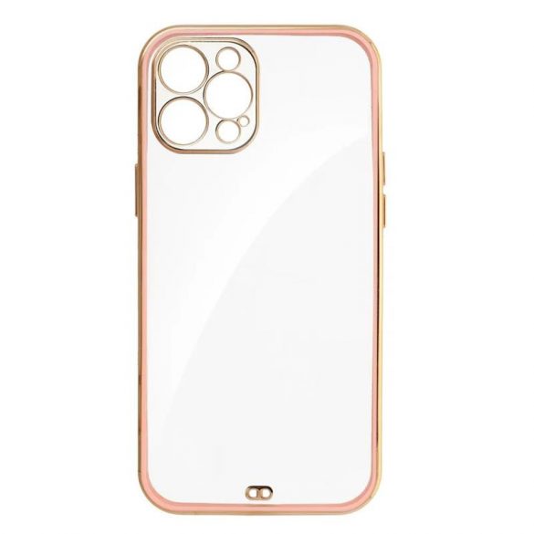 Husa din silicon pentru iPhone 14 Pro Max (6.7"), carcasa spate, carcasa TPU, cadru roz, Lux