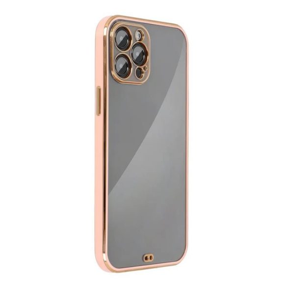 Husa din silicon pentru iPhone 14 Pro Max (6.7"), carcasa spate, carcasa TPU, cadru roz, Lux