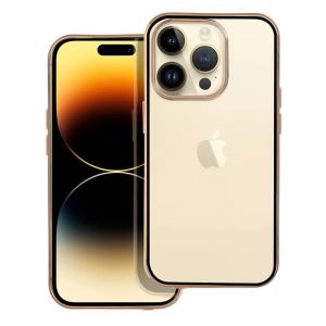 Husa din silicon pentru iPhone 14 Pro (6.1"), carcasa spate, carcasa TPU, rama neagra, Lux