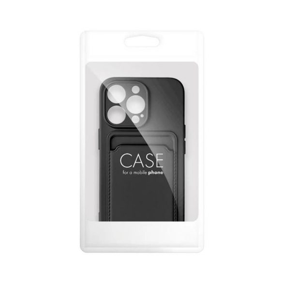 Husa din silicon pentru iPhone 14 (6.7"), husa din spate, card bancar rezistent, negru, Card