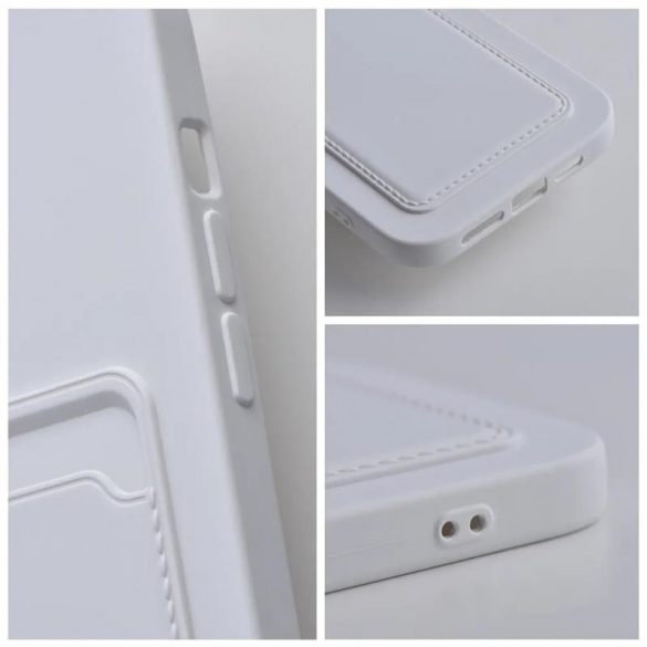 Husa din silicon pentru iPhone 14 (6.1"), husa din spate, card bancar rezistent, alb, Card