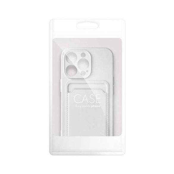 Husa din silicon pentru iPhone 14 (6.1"), husa din spate, card bancar rezistent, alb, Card