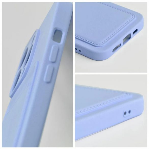 Husa din silicon pentru iPhone 14 (6.1"), carcasa din spate, card bancar rezistent, violet, Card