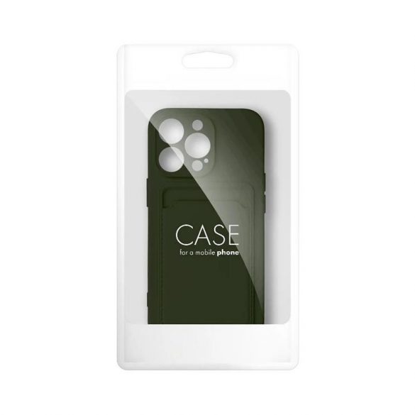 Husa din silicon pentru iPhone 14 (6.1"), husa din spate, card bancar rezistent, verde, Card