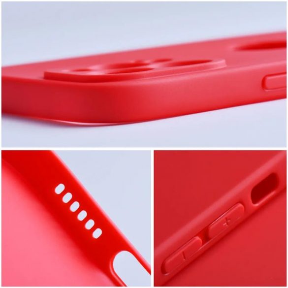 Husa din silicon pentru iPhone 14 Plus (6,7"), mata, rosie, Forcell Soft