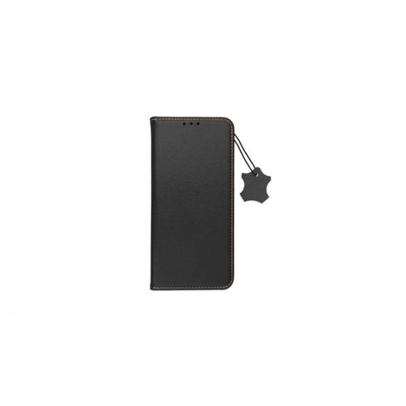 Husă pentru telefon din piele pentru iPhone 14 Pro Max (6,7"), husă carte, husă cu deschidere laterală, închidere magnetică, neagră, piele Forcell