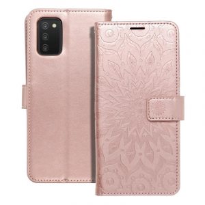 Husă pentru telefon iPhone 14 Plus (6.7"), husă carte, husă cu deschidere laterală, închidere magnetică, aur roz, mandala, Forcell Mezzo