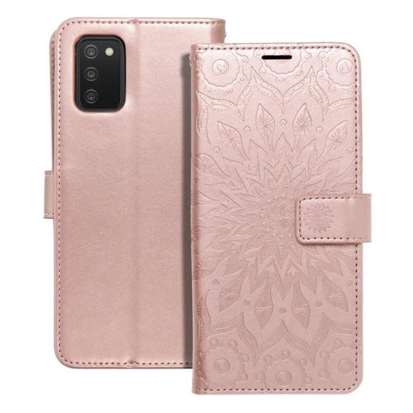 Husă pentru telefon iPhone 14 Pro Max (6,7"), husă carte, carcasă cu deschidere laterală, închidere magnetică, aur roz, mandala, Forcell Mezzo