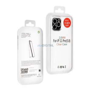 Husa din silicon pentru iPhone 13 (6.1"), transparenta, 2mm, cu protectie pentru camera, Transparenta