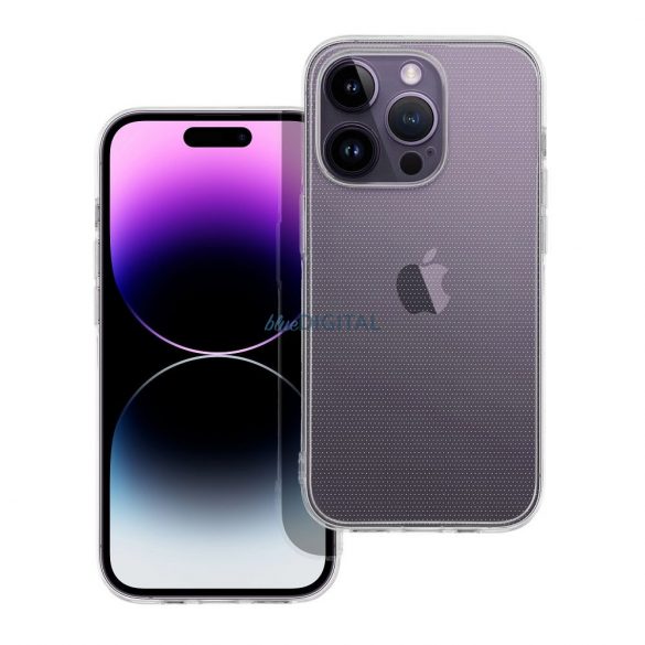 Husa din silicon pentru iPhone 14 Pro (6.1"), transparenta, 2mm, cu protectie pentru camera, Transparenta