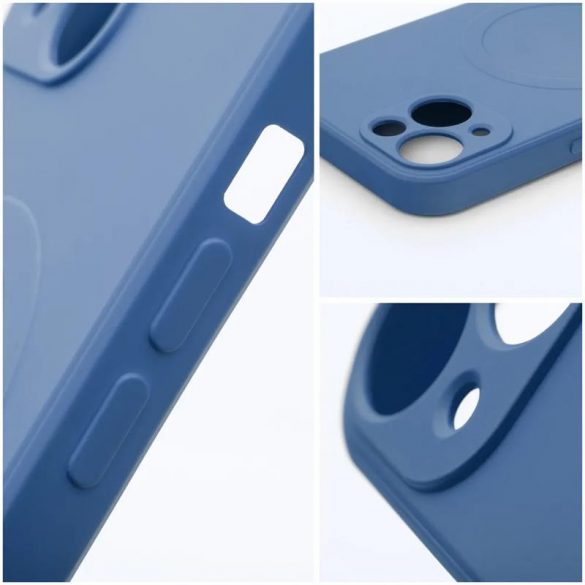 Husă pentru telefon pentru iPhone 14 Pro (6,1"), husă din silicon, interior din microfibră, albastru, husă silicon Mag Cover