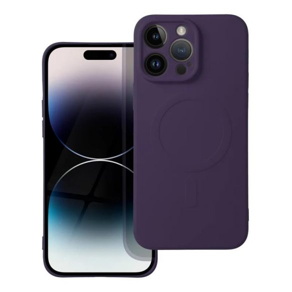 Husă pentru telefon pentru iPhone 14 Pro (6,1"), husă din silicon, interior din microfibră, violet închis, husă din silicon