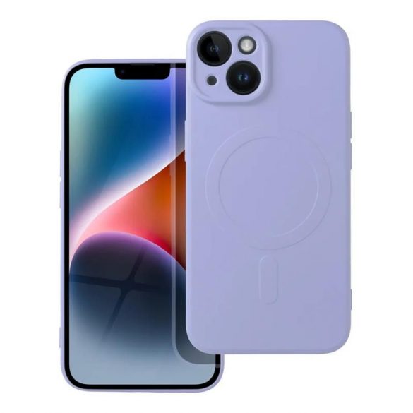 husă pentru telefon iPhone 14 (6,1"), husă din silicon, interior din microfibră, violet, husă din silicon