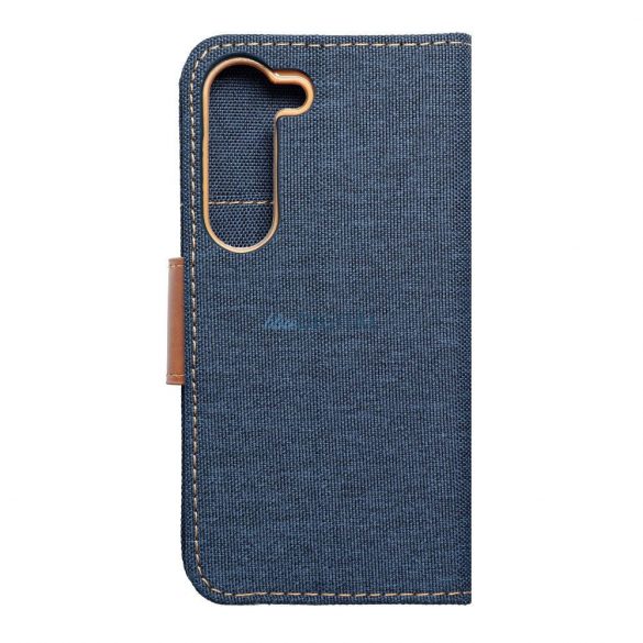 Husă pentru telefon Samsung Galaxy S23, husă carte, husă cu deschidere laterală, închidere magnetică, albastru, SM-S911, Smart Canvas