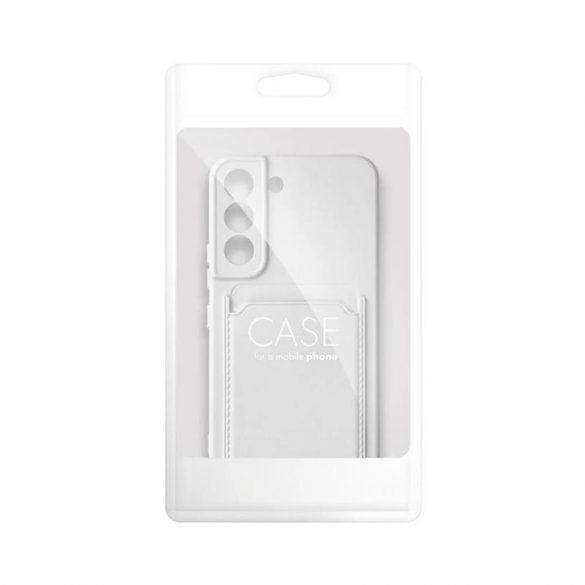 Husa din silicon Samsung Galaxy A54, husa spate, card bancar rezistent, alba, SM-A546, Card