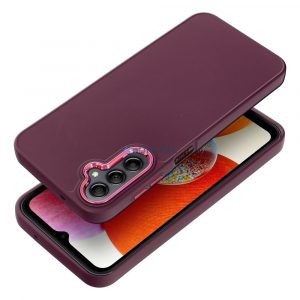 Carcasă din spate Samsung Galaxy A14 4G/5G, carcasă TPU, violet închis, SM-A145, SM-A146, cadru