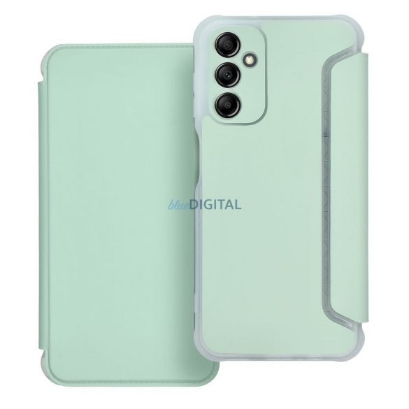 Husă pentru telefon Samsung Galaxy A14 4G/5G, husă carte, carcasă cu deschidere laterală, închidere magnetică, verde, SM-A145, SM-A146, Forcell Piano