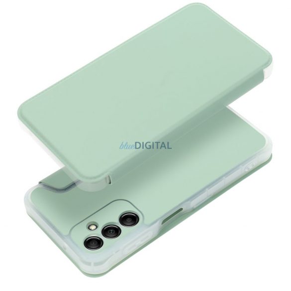 Husă pentru telefon Samsung Galaxy A14 4G/5G, husă carte, carcasă cu deschidere laterală, închidere magnetică, verde, SM-A145, SM-A146, Forcell Piano