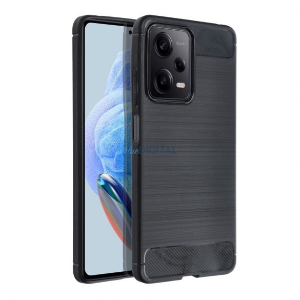 Husa din silicon Xiaomi Redmi Note 12 Pro 5G / Poco X5 Pro, neagra, fibra de carbon