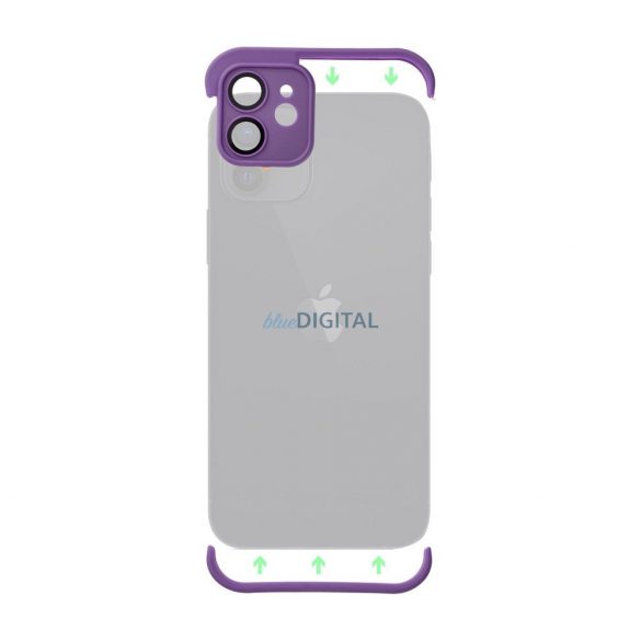 Husă cadru iPhone 14 (6,1"), carcasă TPU, protecție pentru cameră, violet închis, Mini Bumpers