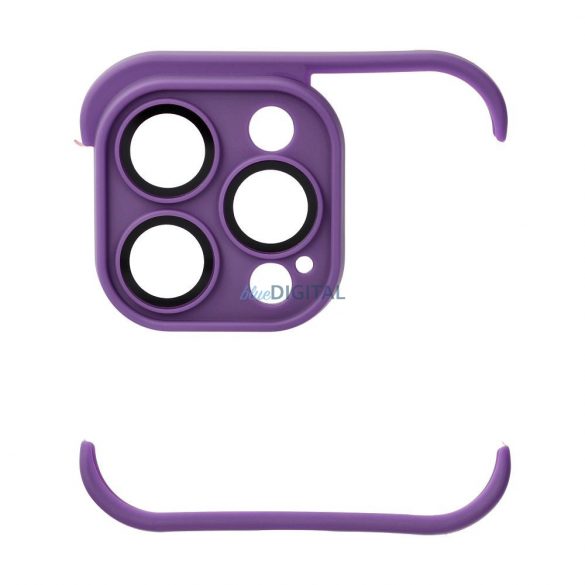 Husă cadru iPhone 14 (6,1"), carcasă TPU, protecție pentru cameră, violet închis, Mini Bumpers