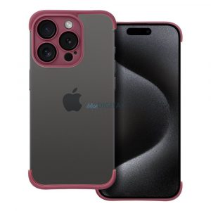 Husă cadru pentru iPhone 14 Pro (6,1"), husă TPU, protecție pentru cameră, visiniu, Mini Bumpers