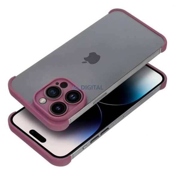 Husa cadru iPhone 14 (6.1"), carcasa TPU, protectie camera, visiniu, Mini Bumpers