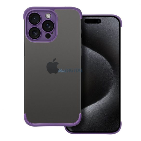 Husă cadru pentru iPhone 14 Pro Max (6,7"), carcasă TPU, protecție pentru cameră, violet închis, mini bare de protecție