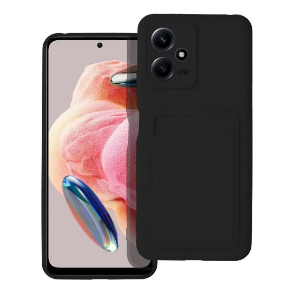 Husa din silicon Xiaomi Redmi Note 12 5G / Poco X5, carcasa spate, card bancar rezistent, negru, Card