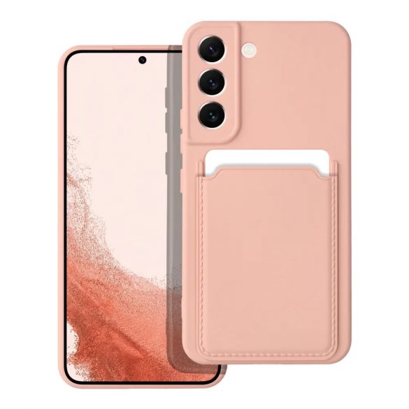 Husa din silicon Xiaomi Redmi Note 12 5G / Poco X5, carcasa din spate, card bancar rezistent, floare roz / piersic, Card