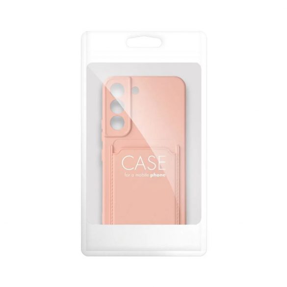 Husa din silicon Xiaomi Redmi Note 12 5G / Poco X5, carcasa din spate, card bancar rezistent, floare roz / piersic, Card