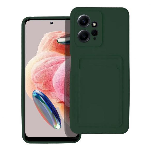 Husa din silicon Xiaomi Redmi Note 12 5G / Poco X5, carcasa spate, card bancar rezistent, verde, Card