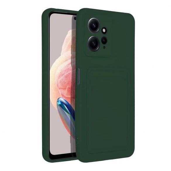 Husa din silicon Xiaomi Redmi Note 12 5G / Poco X5, carcasa spate, card bancar rezistent, verde, Card