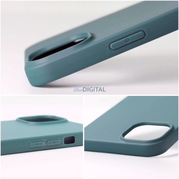 Husa din silicon pentru iPhone 15 (6.1"), husa din spate, verde, mata