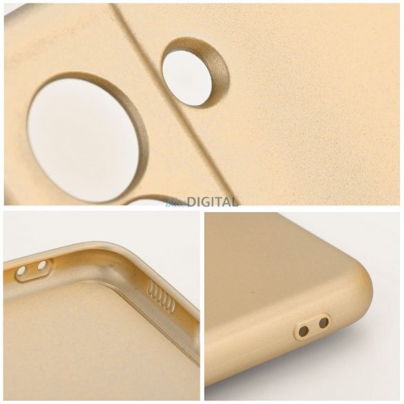 iPhone 15 (6.1") Carcasă cu capac spate, carcasă TPU, aurie, metalică