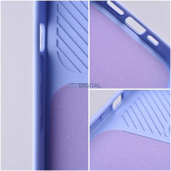 Carcasa spate iPhone 15 (6.1"), carcasa TPU, cu protectie pentru camera, violet, Slide